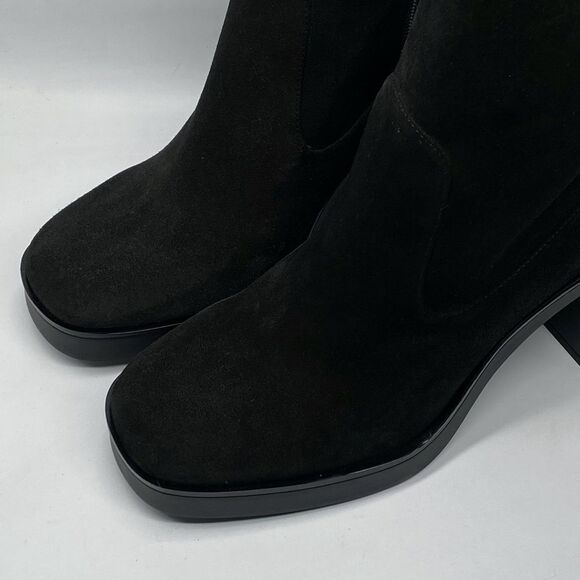 Stuart Weitzman Suede Platform Zipped Booties size 9.5 - Picture 5 of 13